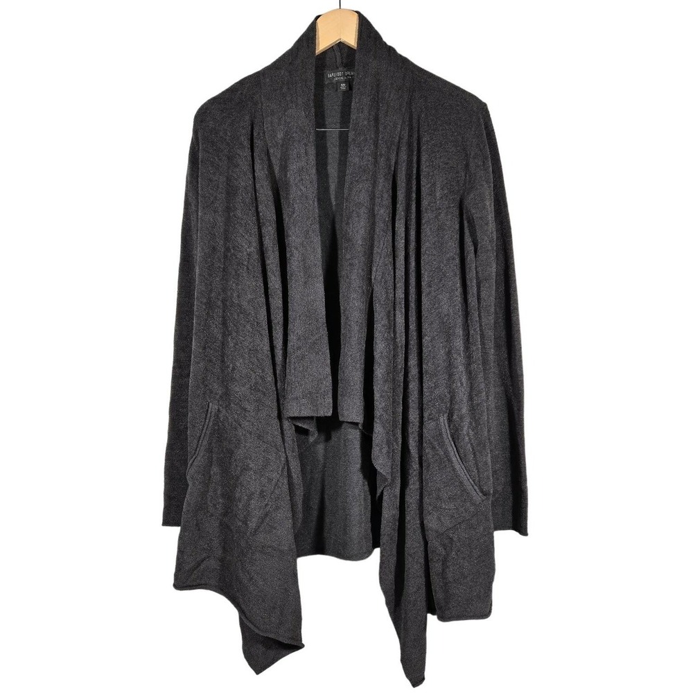 Barefoot Dreams CozyChic Ultra Lite Cardigan Charcoal Gray Size S/M